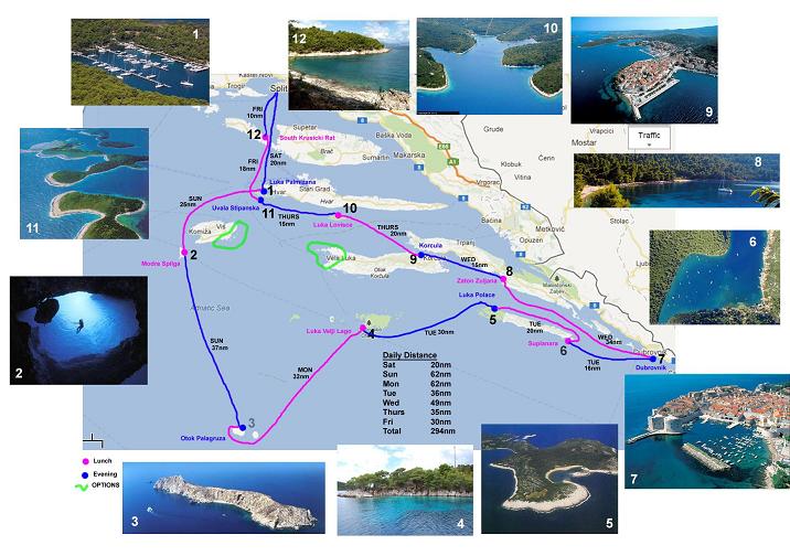 Croatia trip passage planning image
