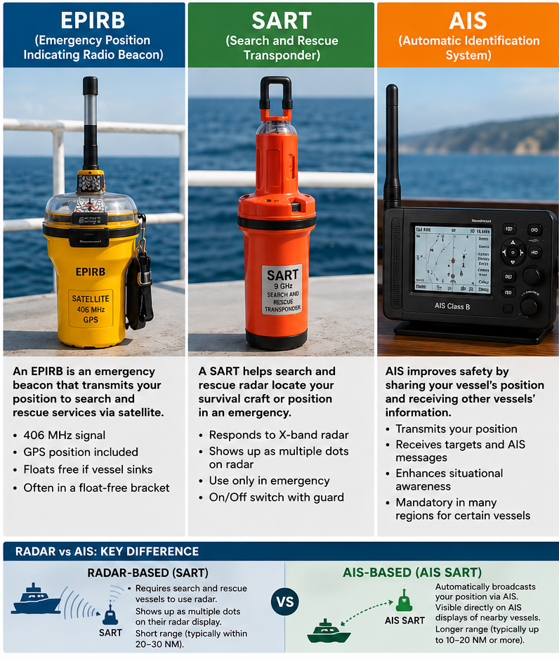 EPIRB AIS SART satellite safety equipment